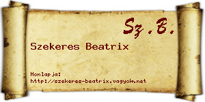 Szekeres Beatrix névjegykártya