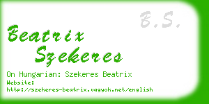 beatrix szekeres business card